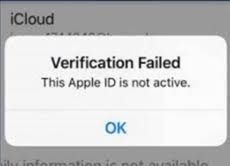 Fix Error Apple ID This Not Active Apple iD فشل التحقق غير نشط